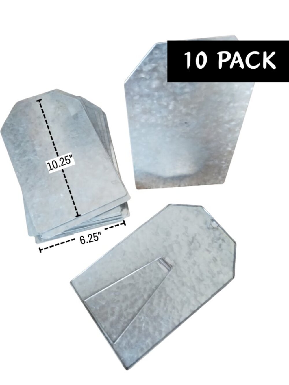 Galvanized Tag Sign Blanks | 10 Pack